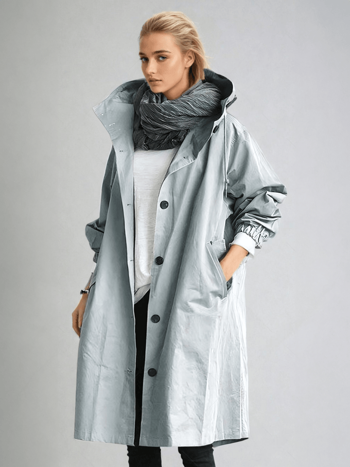 Tamora | Women's Oversized Button-Down Trench Coat
