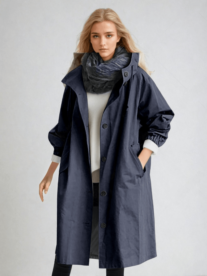 Tamora | Women's Oversized Button-Down Trench Coat