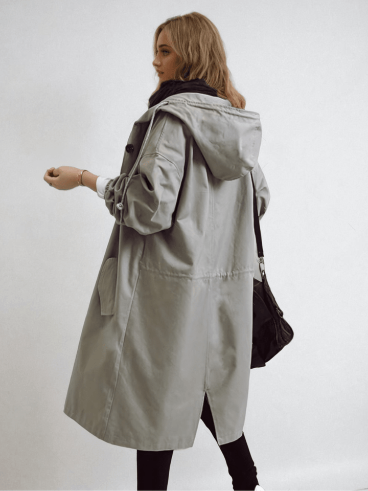 Tamora | Women's Oversized Button-Down Trench Coat