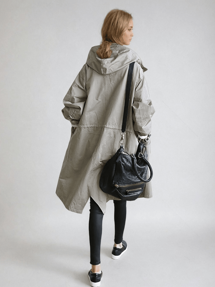 Tamora | Women's Oversized Button-Down Trench Coat