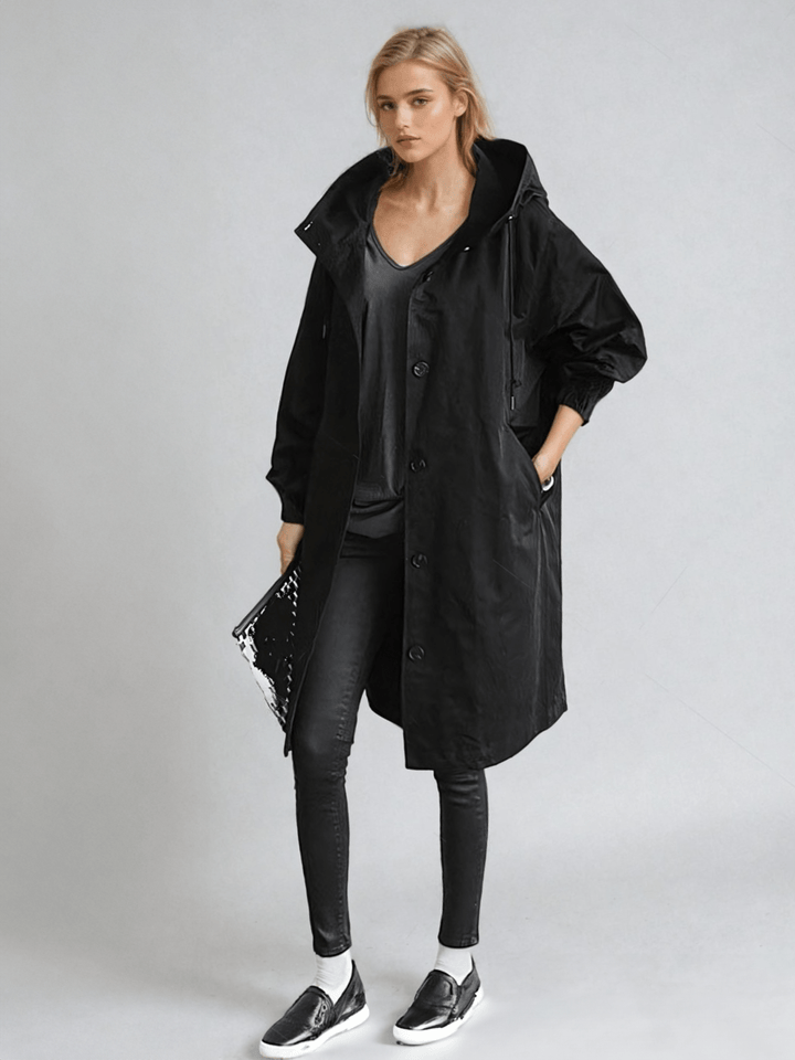 Tamora | Women's Oversized Button-Down Trench Coat
