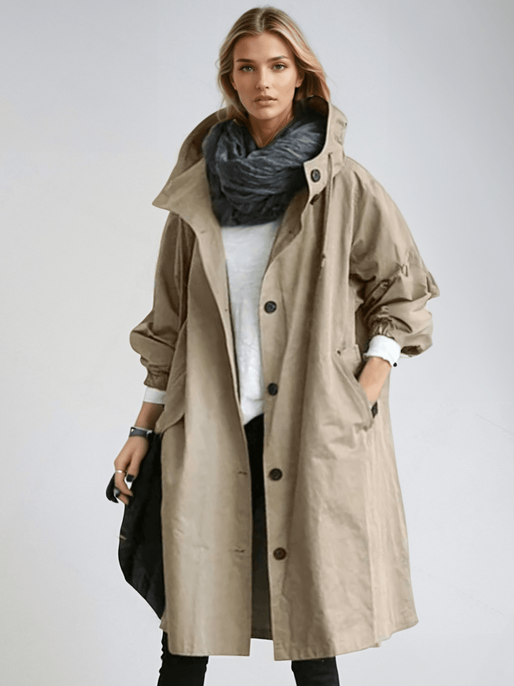 Tamora | Women's Oversized Button-Down Trench Coat
