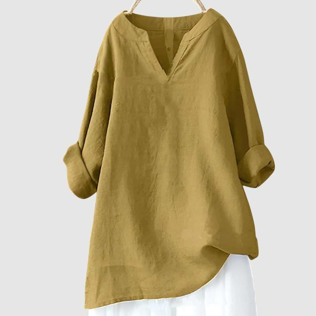 Damen Luftige Leichte Bluse – Lockere Langarm-Bluse für jeden Tag