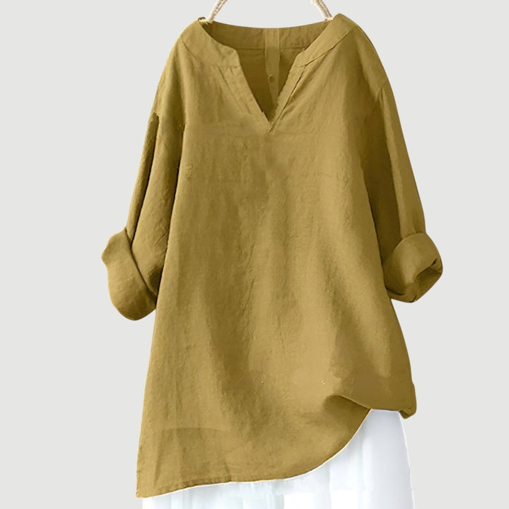 Damen Luftige Leichte Bluse – Lockere Langarm-Bluse für jeden Tag