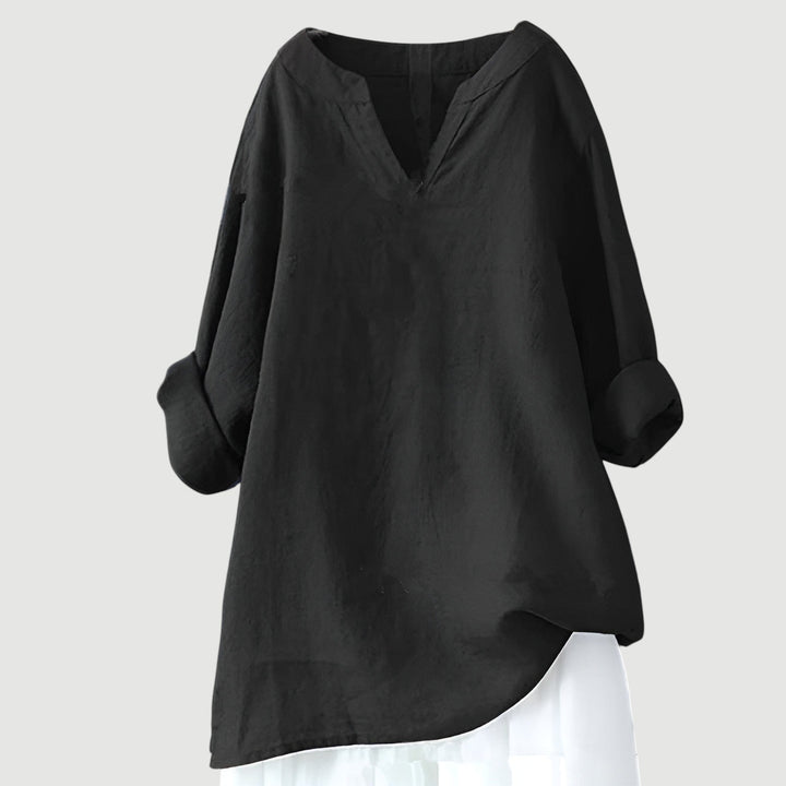 Damen Luftige Leichte Bluse – Lockere Langarm-Bluse für jeden Tag