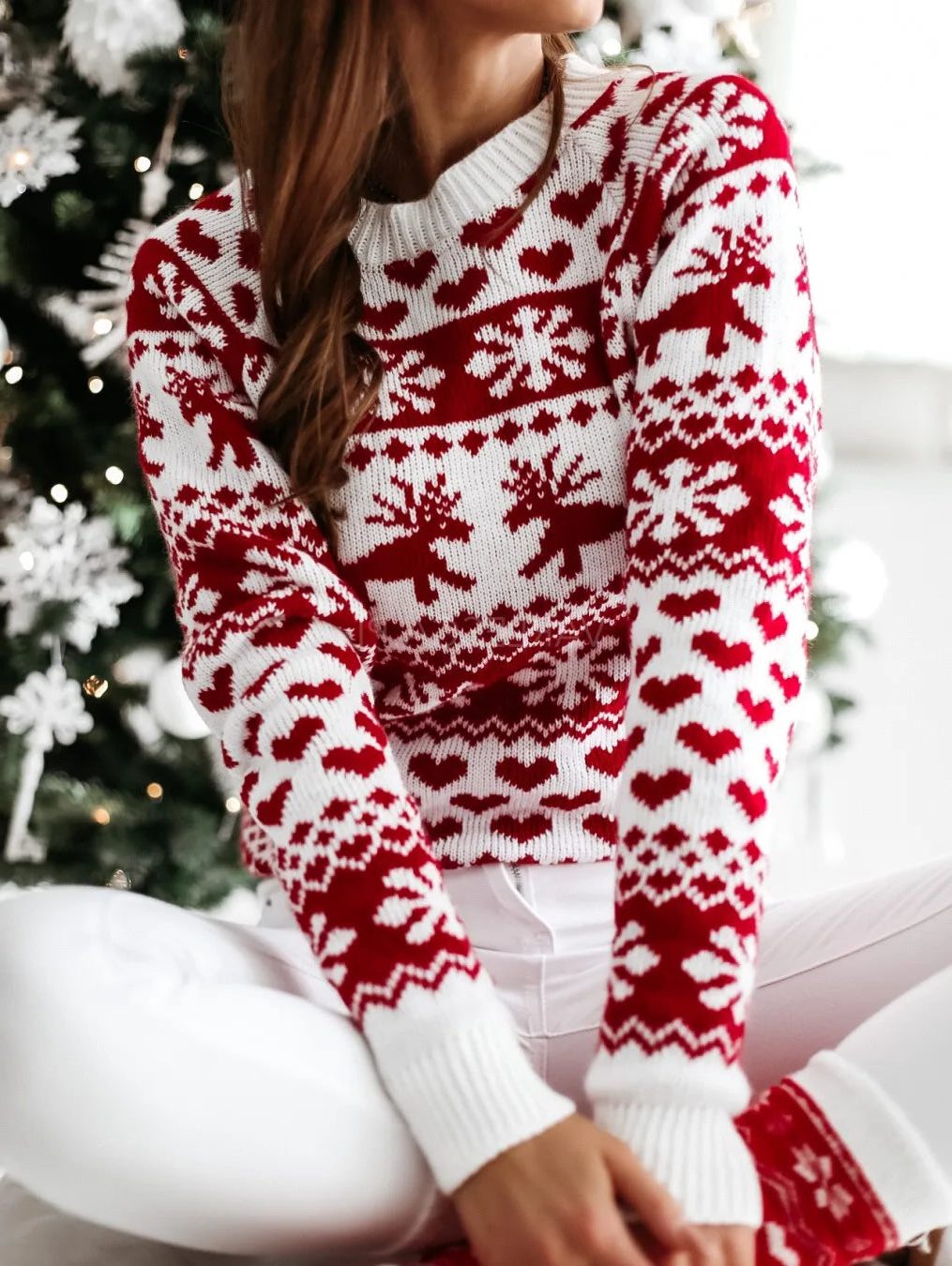 Roos Christmas Fair Isle Knit Sweater - image 7