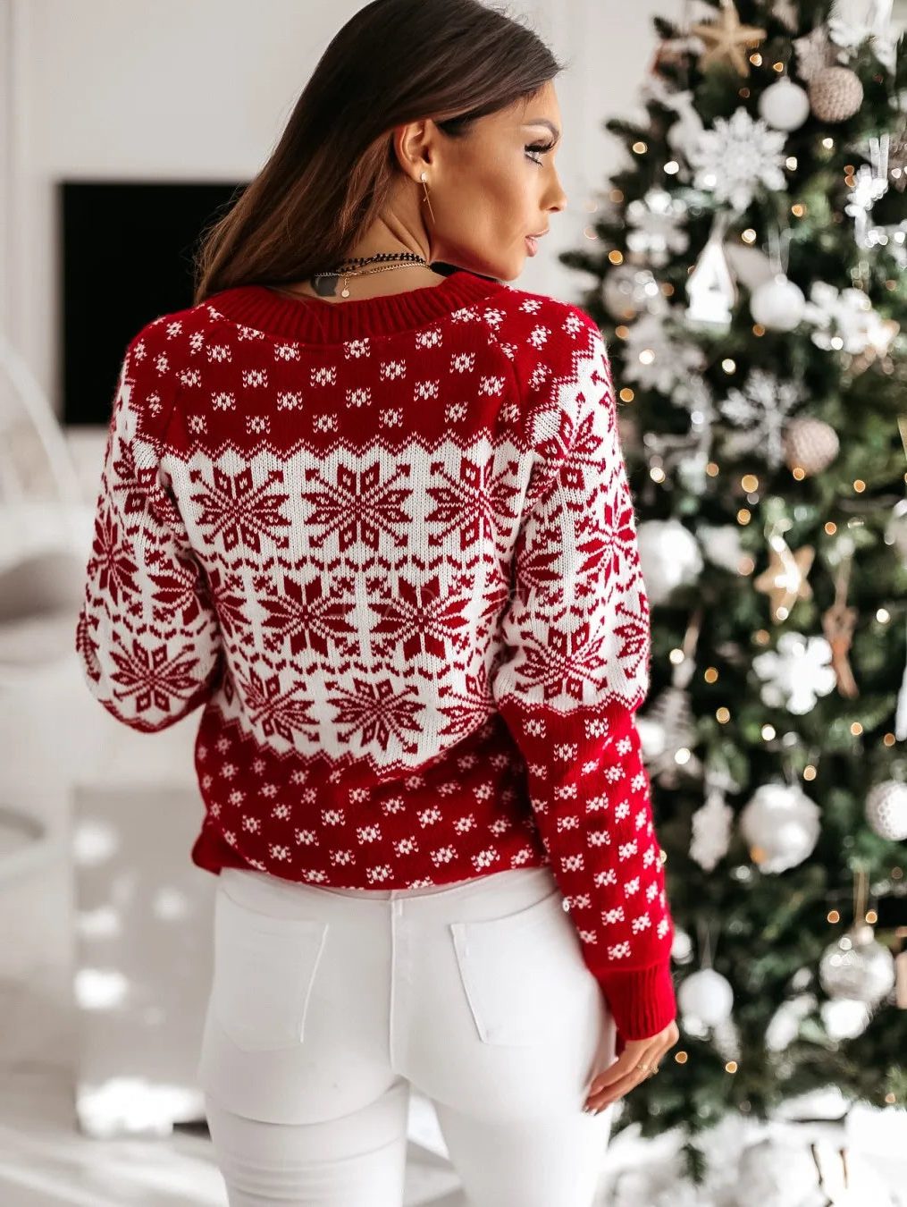 Roos Christmas Fair Isle Knit Sweater - image 6