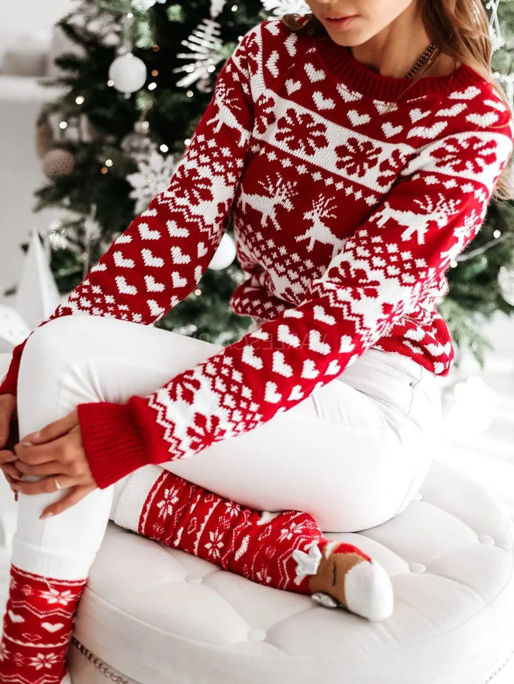 Roos Christmas Fair Isle Knit Sweater - image 8