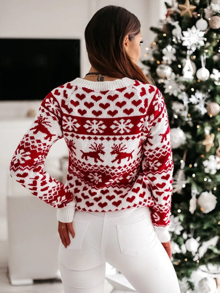 Roos Christmas Fair Isle Knit Sweater - image 5