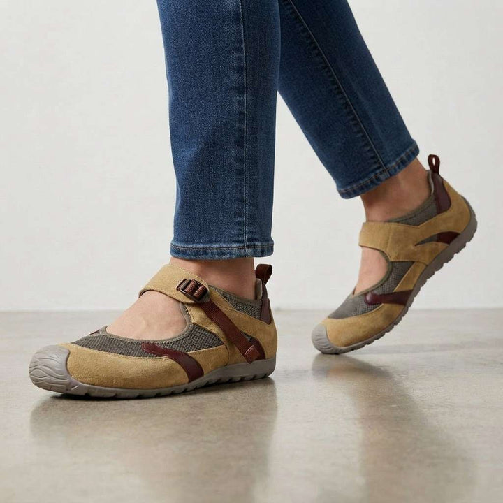 Vesper-Rose | Women's Cushioned Strap Walking Shoes
