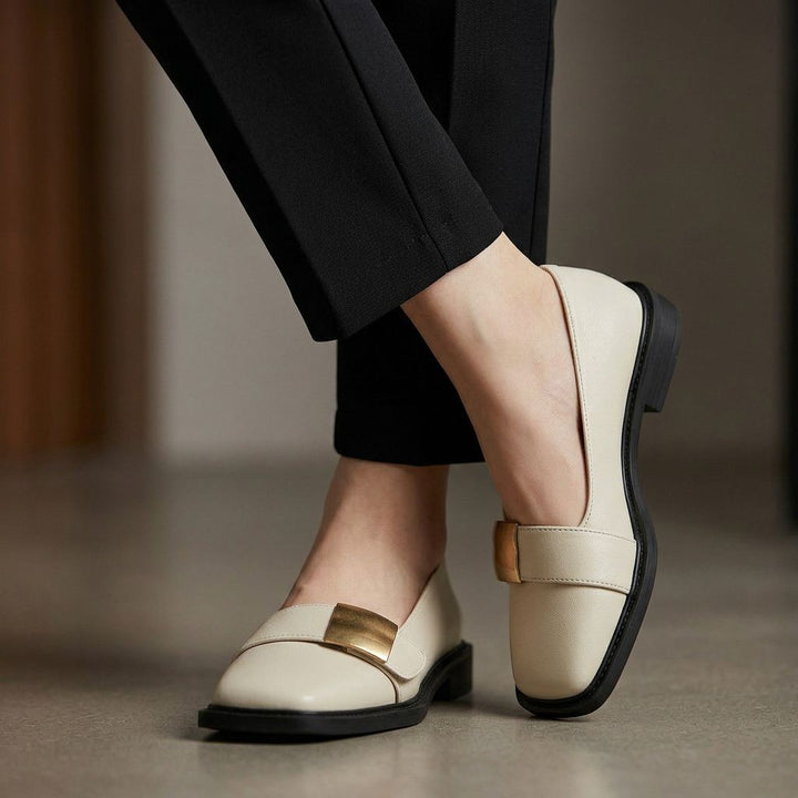 Anouska Square-Toe Comfort Loafers with Metal Plate - image 9