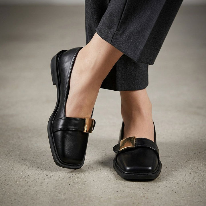 Anouska Square-Toe Comfort Loafers with Metal Plate - image 2