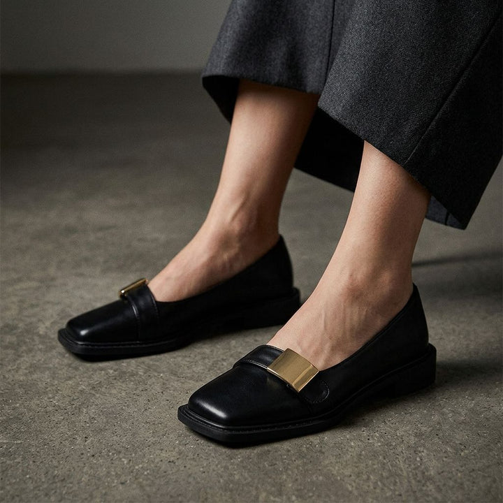 Anouska Square-Toe Comfort Loafers with Metal Plate - image 10