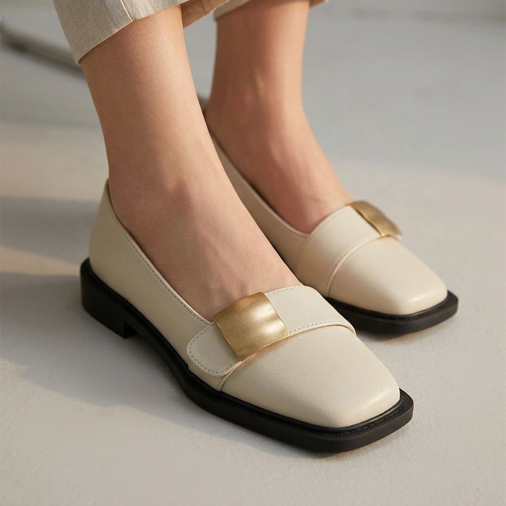 Anouska Square-Toe Comfort Loafers with Metal Plate - image 11