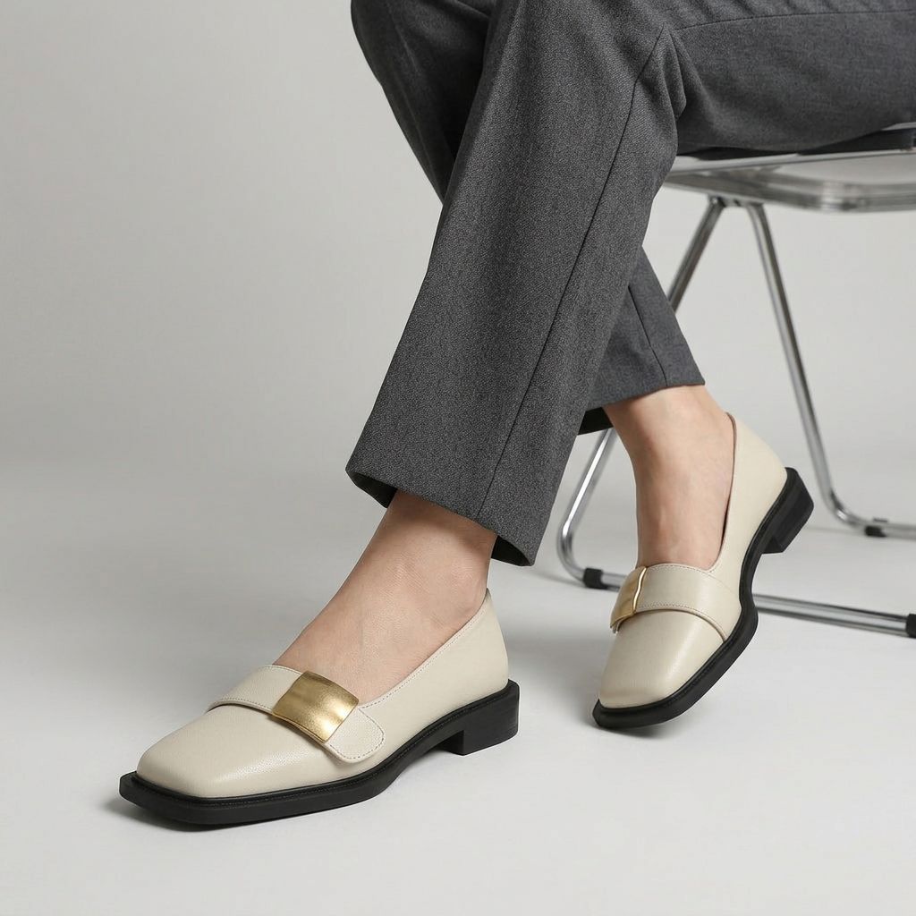 Anouska Square-Toe Comfort Loafers with Metal Plate - image 13