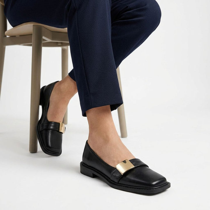 Anouska Square-Toe Comfort Loafers with Metal Plate - image 7