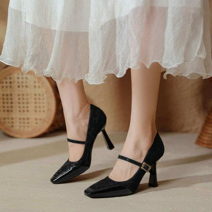 Vireille | Women's Leopard Mary Jane Pumps
