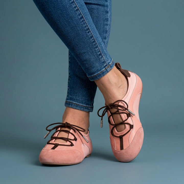 Valmira | Women's Lace-Up Suede Ballet Flats