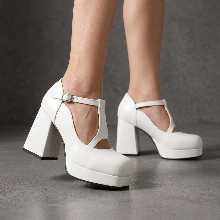 Venetia | Women's T-Bar Platform Block Heels