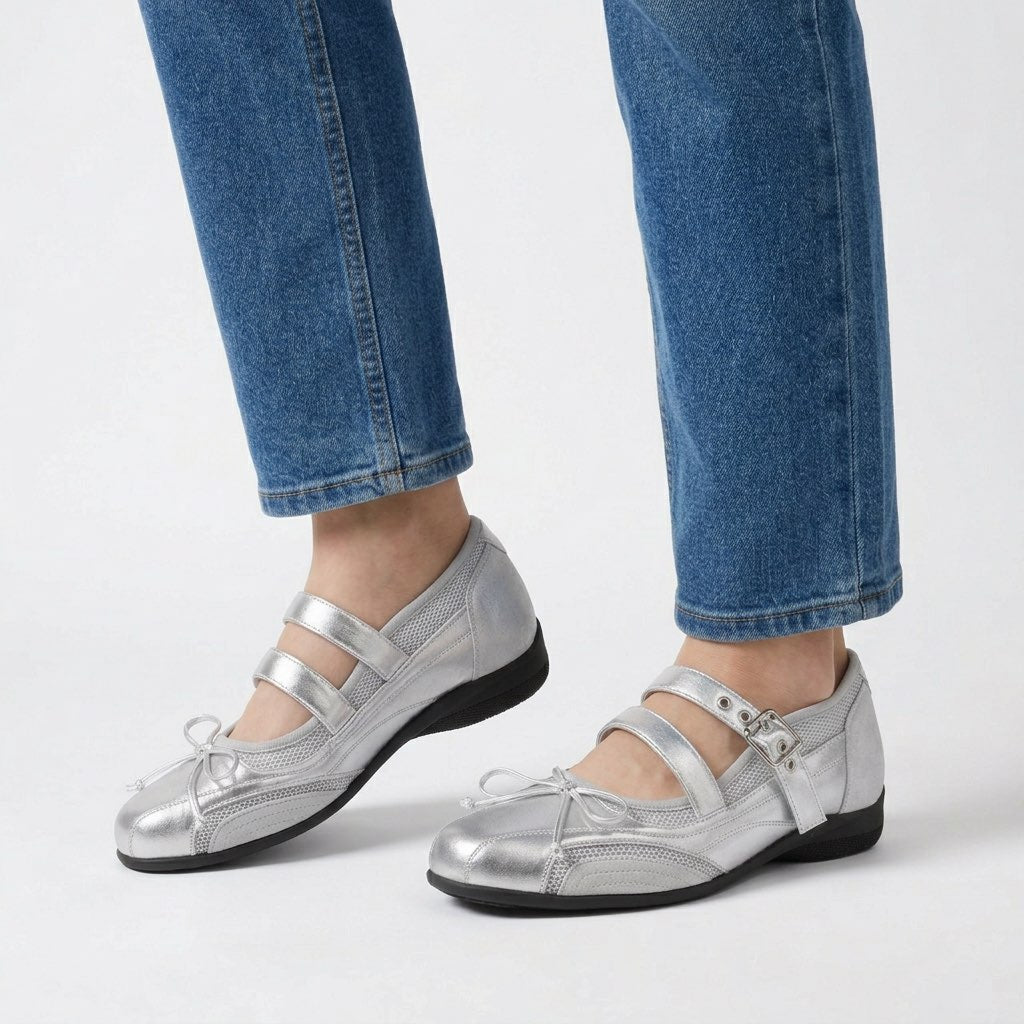 Verity-Rose | Women's Double-Strap Mary Jane Flats