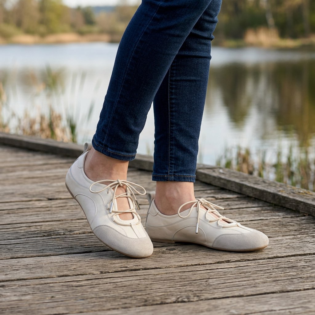 Valmira | Women's Lace-Up Suede Ballet Flats