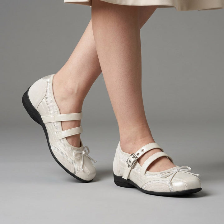 Verity-Rose | Women's Double-Strap Mary Jane Flats
