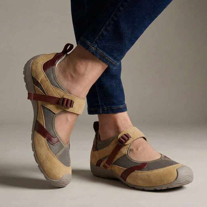 Vesper-Rose | Women's Cushioned Strap Walking Shoes
