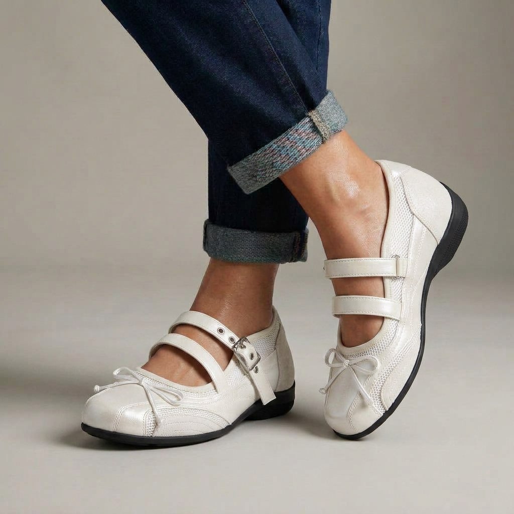 Verity-Rose | Women's Double-Strap Mary Jane Flats