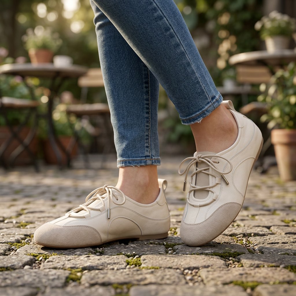 Valmira | Women's Lace-Up Suede Ballet Flats