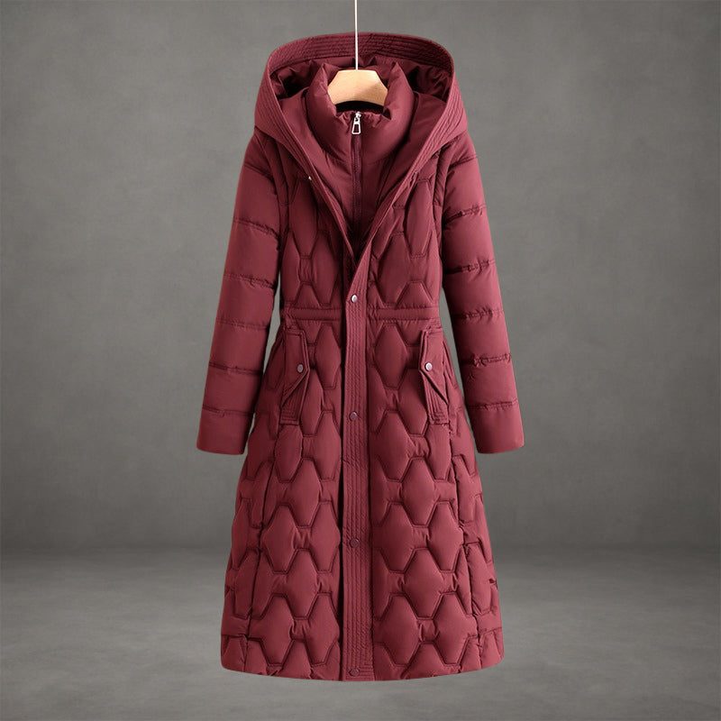 Orsolya | Women's Hooded Longline Quilted Puffer Coat