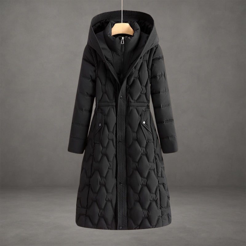 Orsolya | Women's Hooded Longline Quilted Puffer Coat
