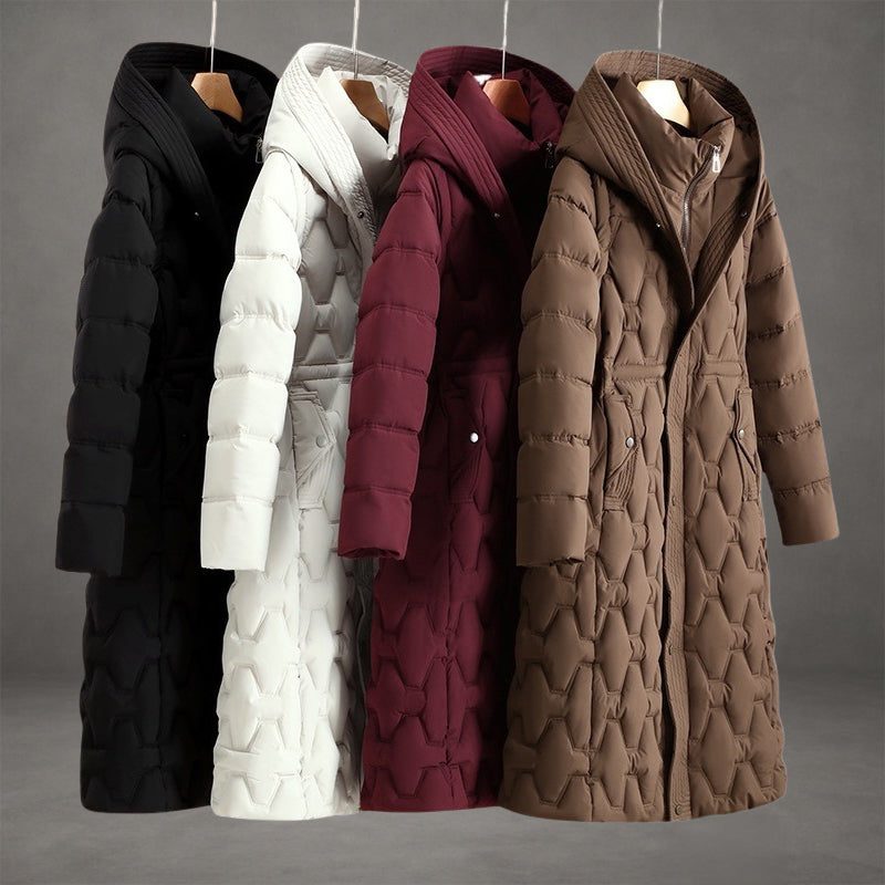 Orsolya | Women's Hooded Longline Quilted Puffer Coat