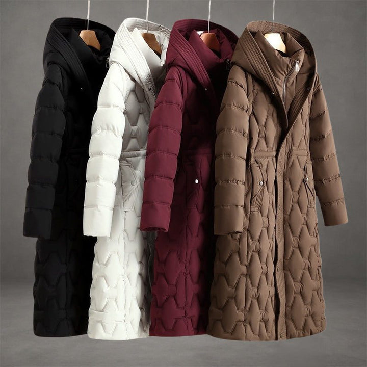 Orsolya | Women's Hooded Longline Quilted Puffer Coat
