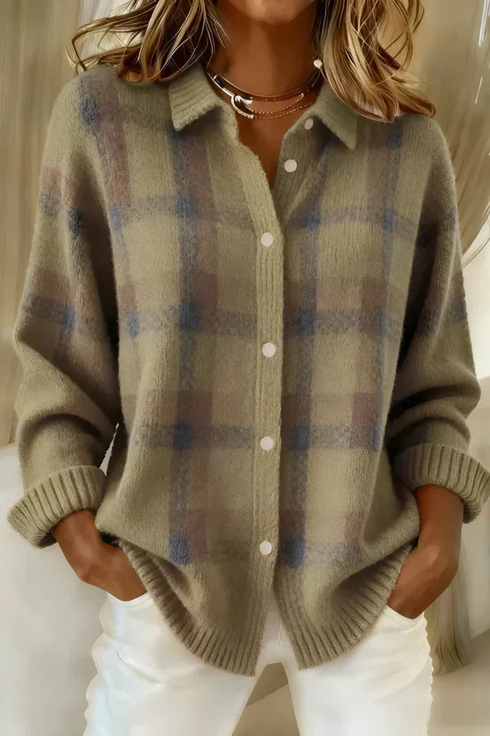 Mariela | Women's Checked Button Cardigan