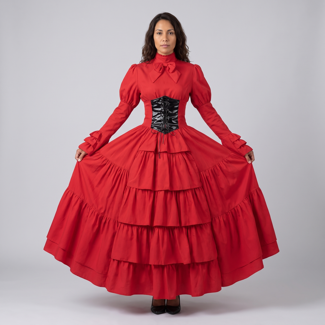 Women's Tiered Renaissance Ball Gown Costume - image 1