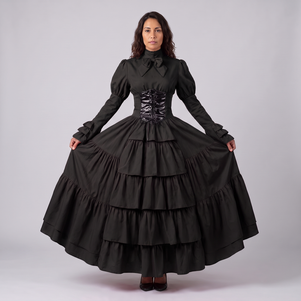 Women's Tiered Renaissance Ball Gown Costume - image 2