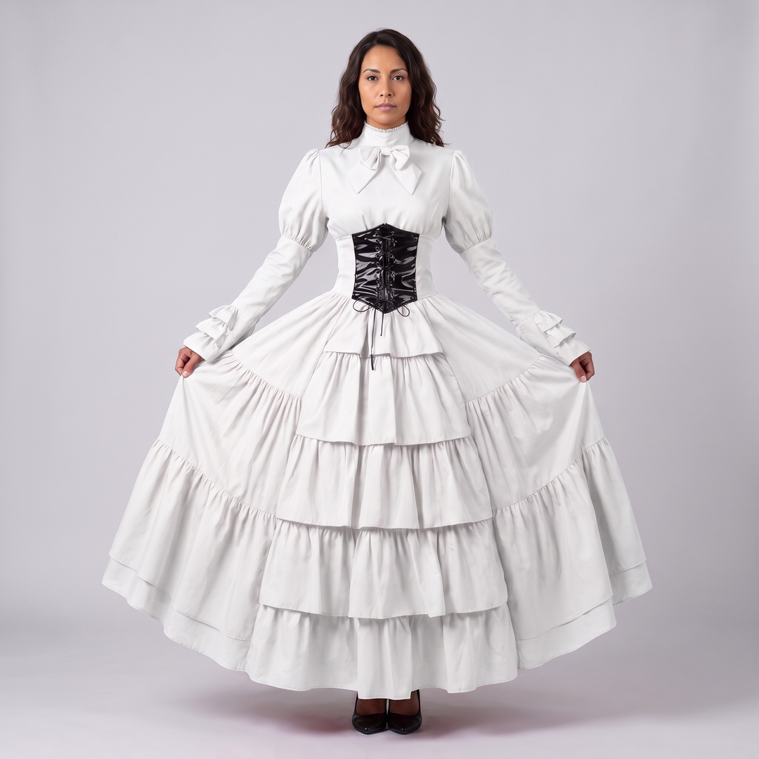 Women's Tiered Renaissance Ball Gown Costume - image 3