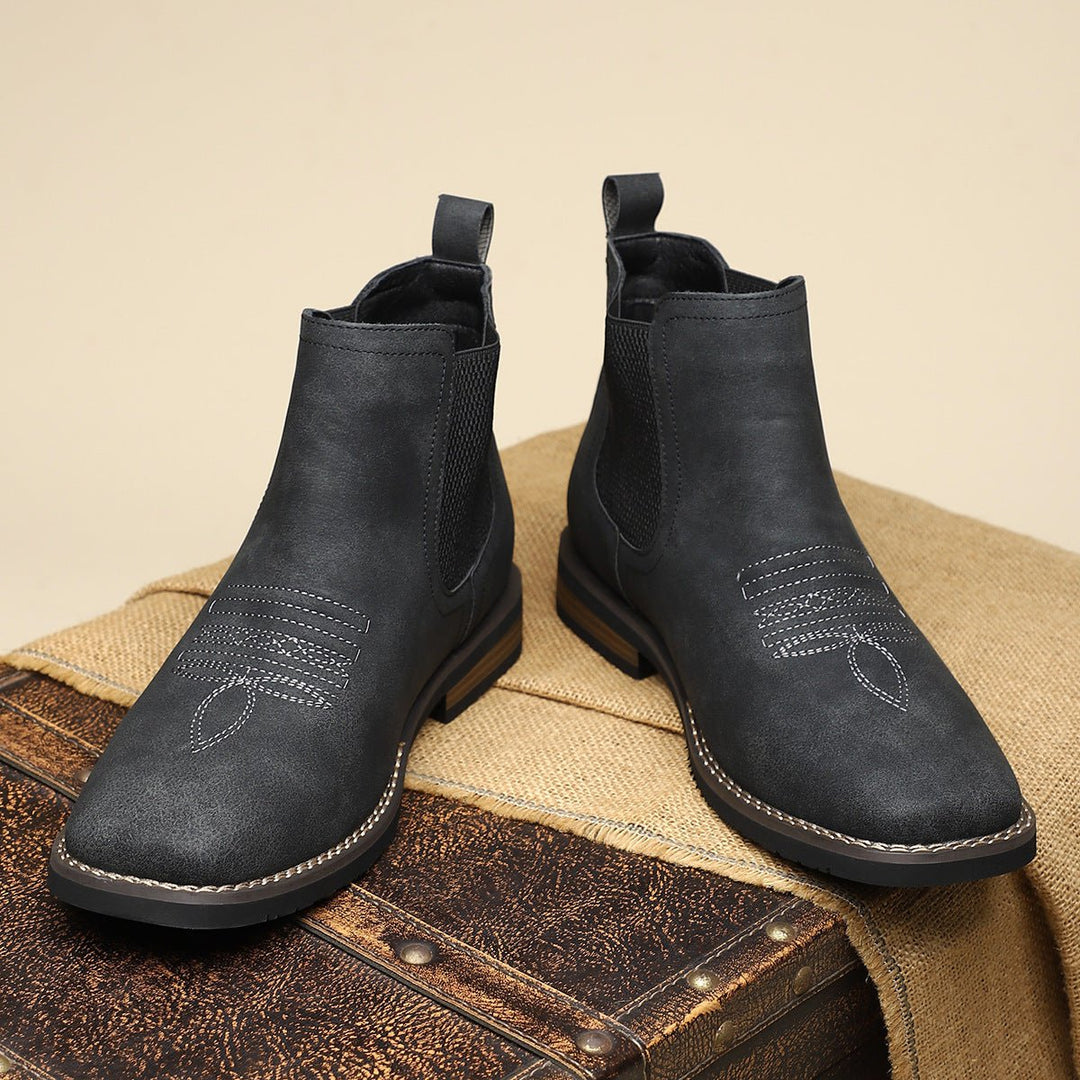 Cedric | Men's Slip-On Boots for Wide Feet in Black