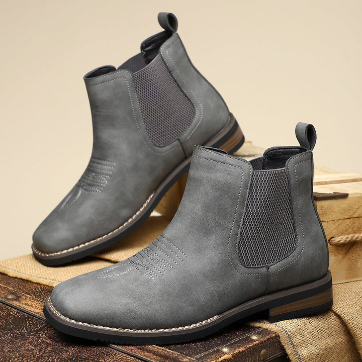 Cedric | Men's Slip-On Boots for Wide Feet in Charcoal