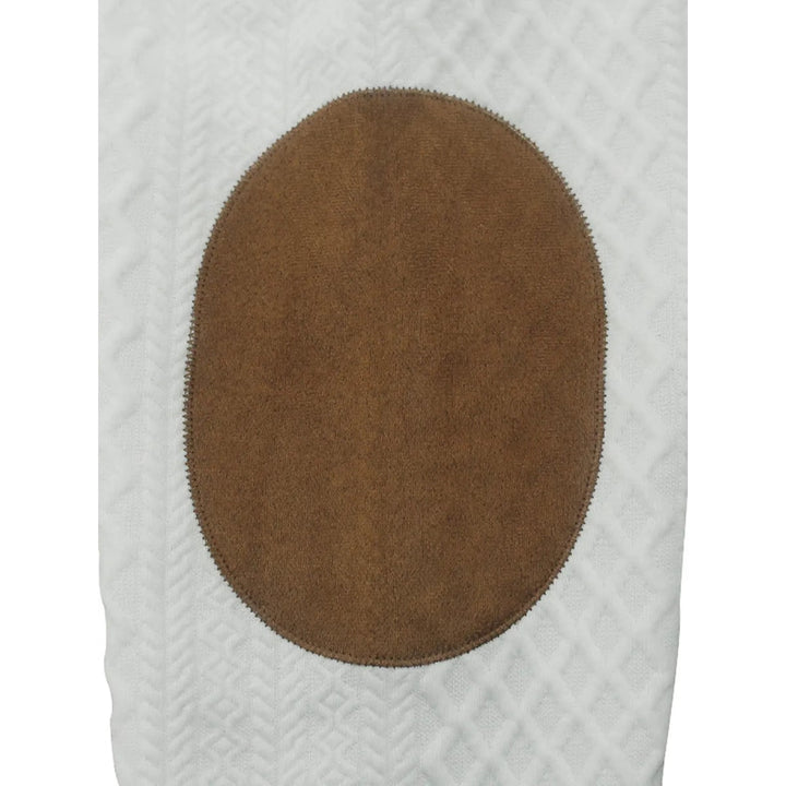 Erik Cable Knit Button-Neck Sweater with Elbow Patches - image 14