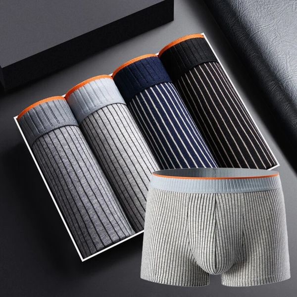 Oren Striped Cotton Boxer Briefs, Multipack - image 1