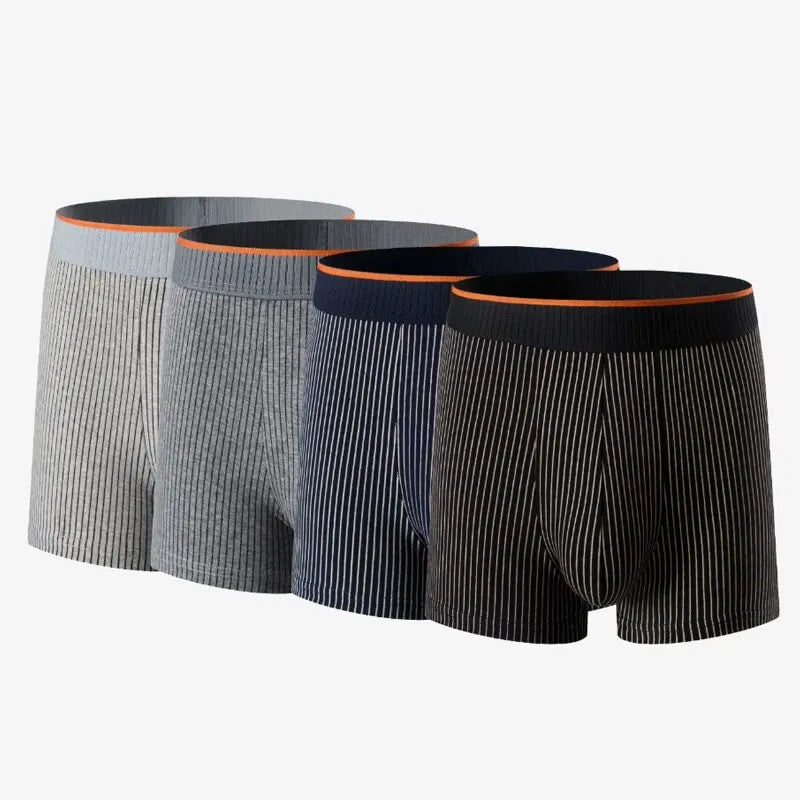 Oren Striped Cotton Boxer Briefs, Multipack - image 4