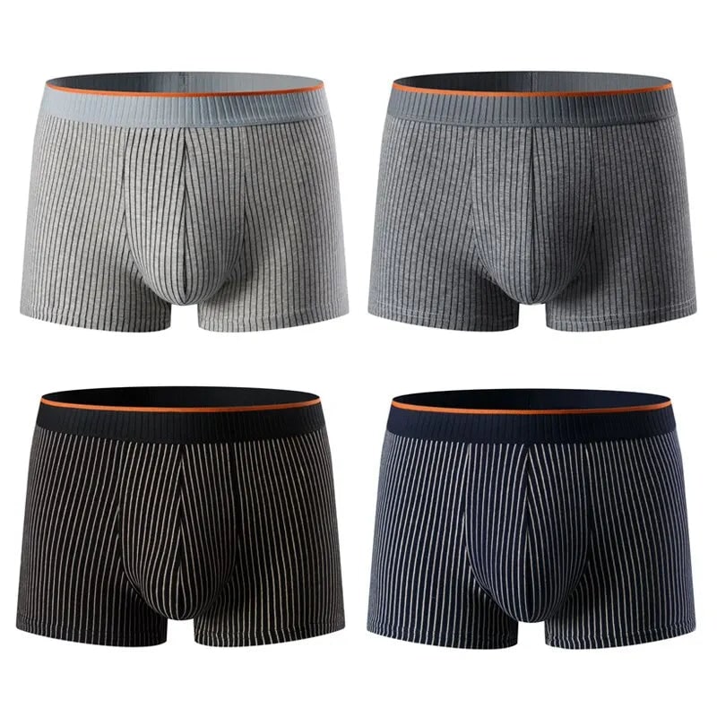 Oren Striped Cotton Boxer Briefs, Multipack - image 5