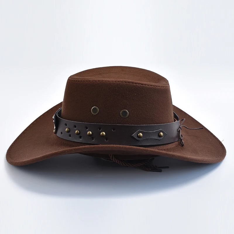 Frederik Faux Suede Western Hat with Studded Band - image 3