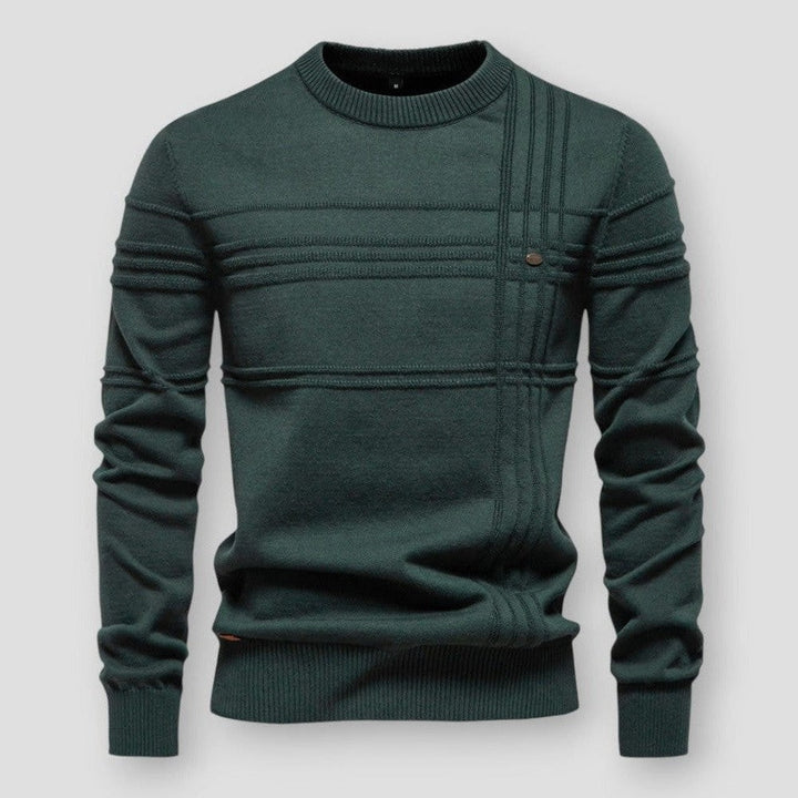 Constant Textured Stripe Crewneck Sweater - image 4
