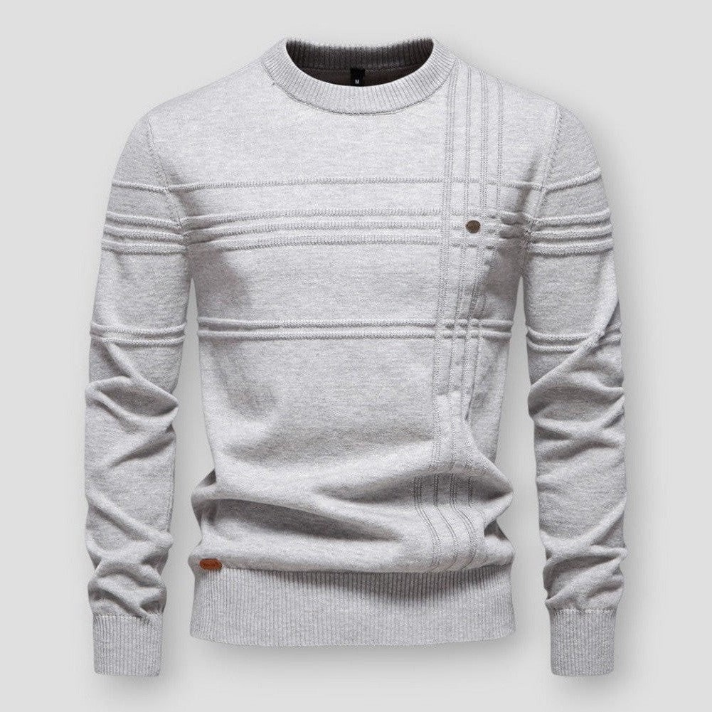 Constant Textured Stripe Crewneck Sweater - image 5