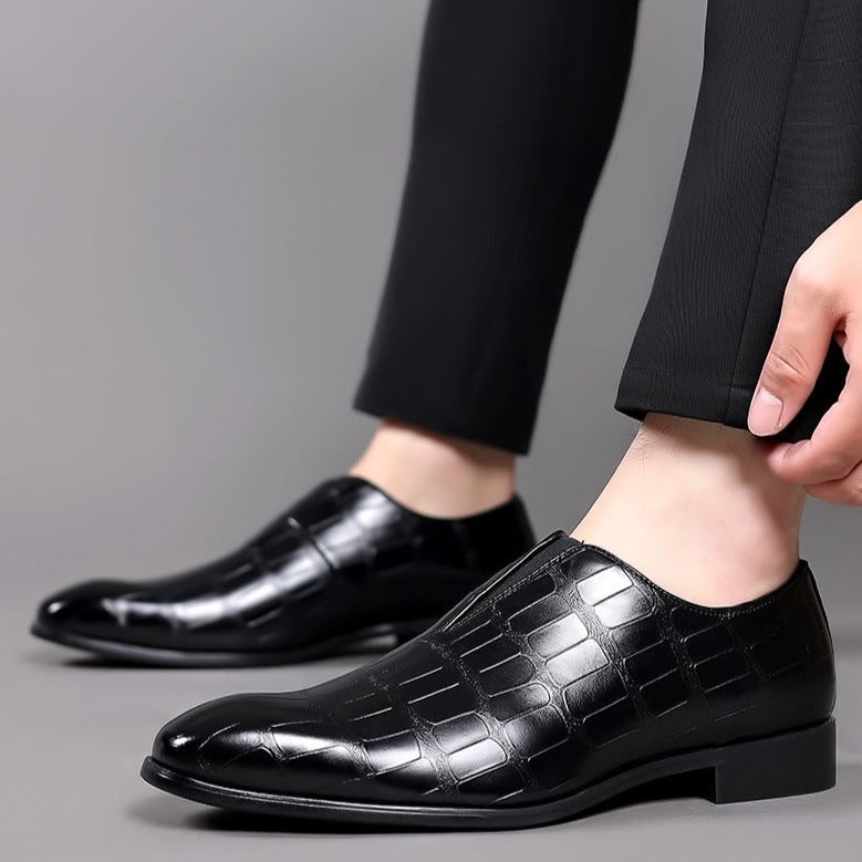 Diederik Croc-Embossed Slip-On Dress Shoes - image 6