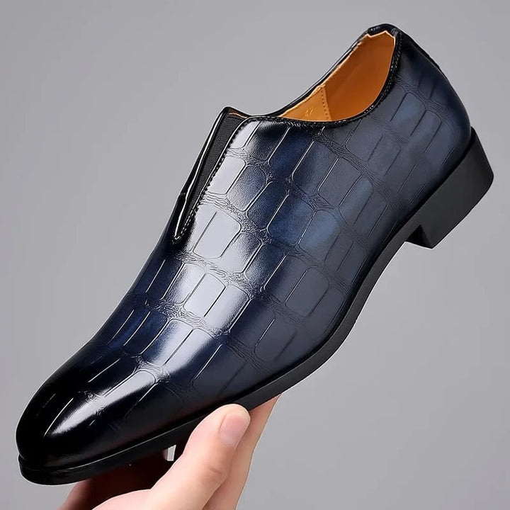 Diederik Croc-Embossed Slip-On Dress Shoes - image 7