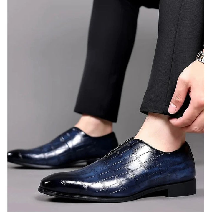 Diederik Croc-Embossed Slip-On Dress Shoes - image 8