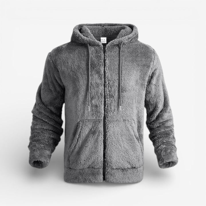 Bastiaan Teddy Fleece Zip-Up Hoodie with Pockets - image 1